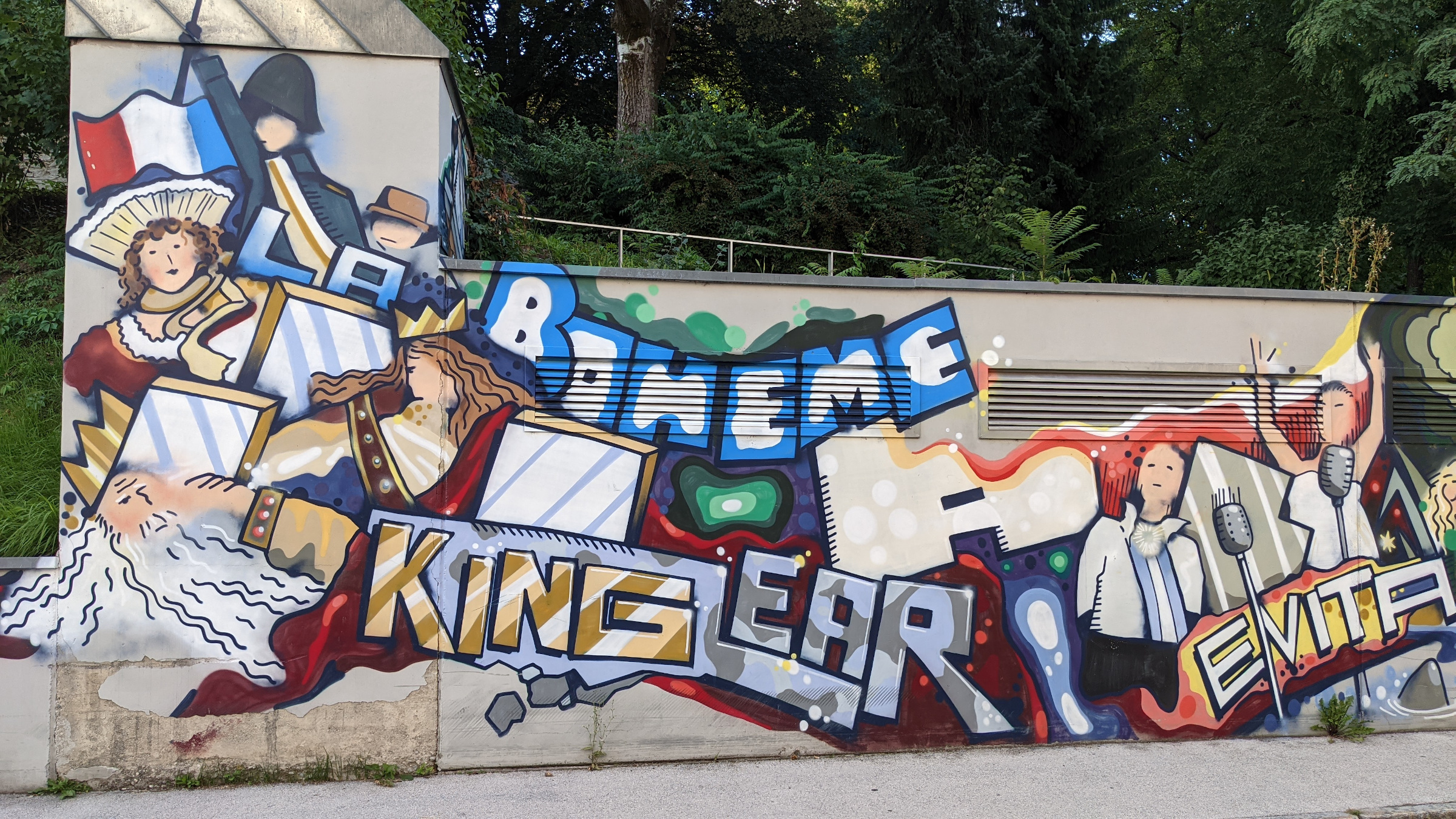 Graffiti next to Klagenfurt city theater
