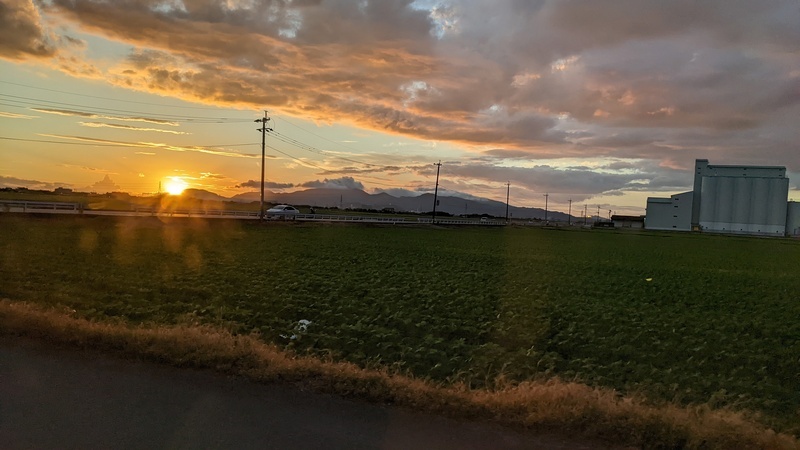sunset in Kumamoto