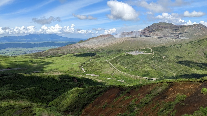 mountains of the Mount Aso region