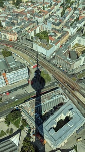 Another view from the tower but this time the shadow of the tower is visible on the ground