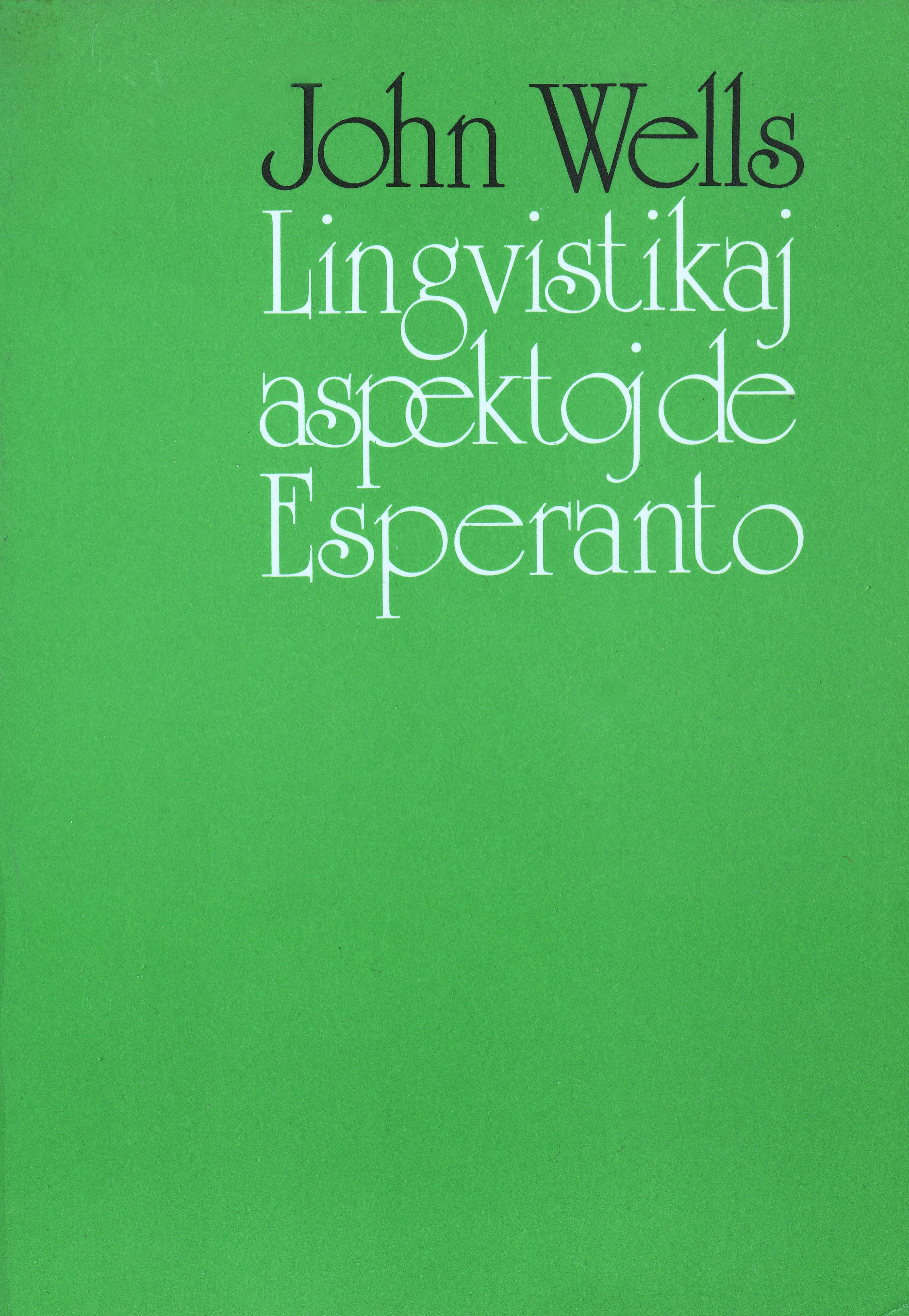 Frontbildo de la libro “Lingvistikaj aspektoj de esperanto”