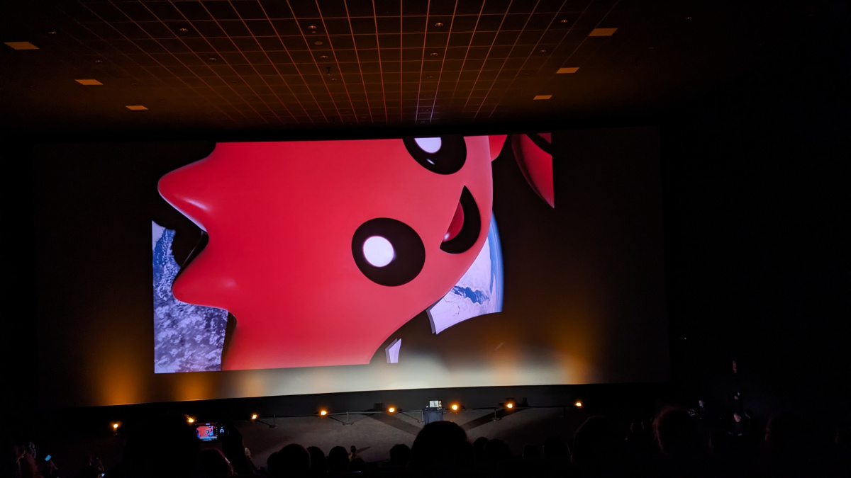 A photo of the RustWeek intro showing a giant ferris in front of Earth